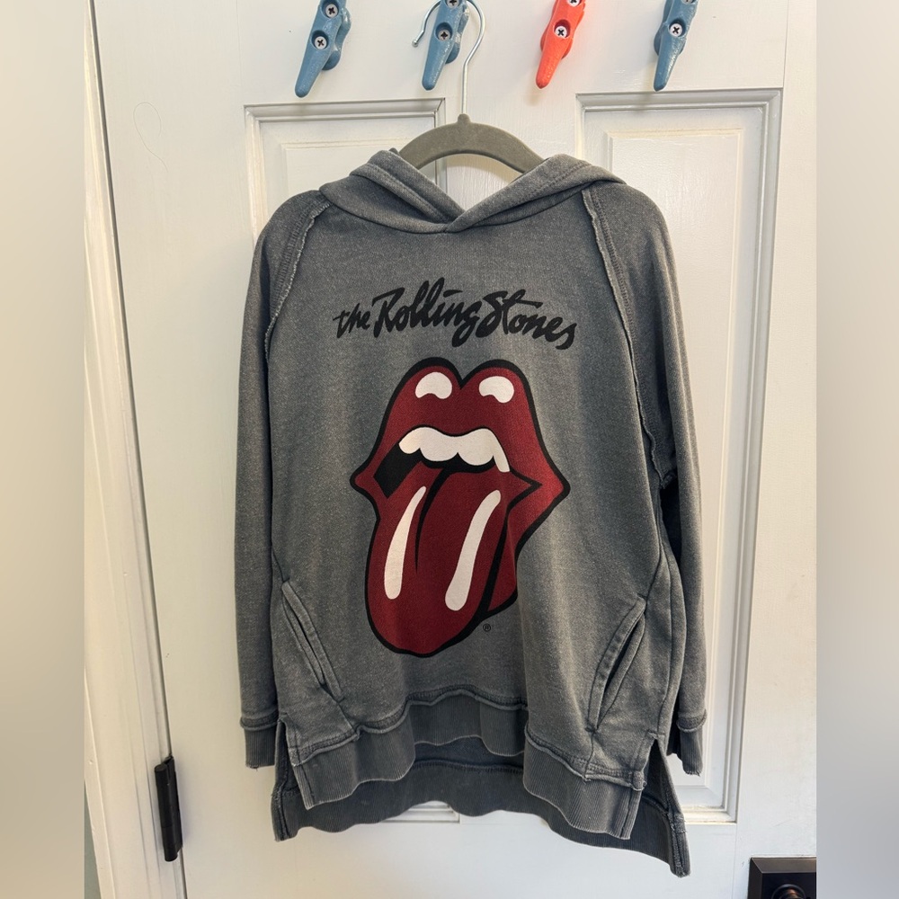 Zara Gray Rolling Stones Hoodie for Kids